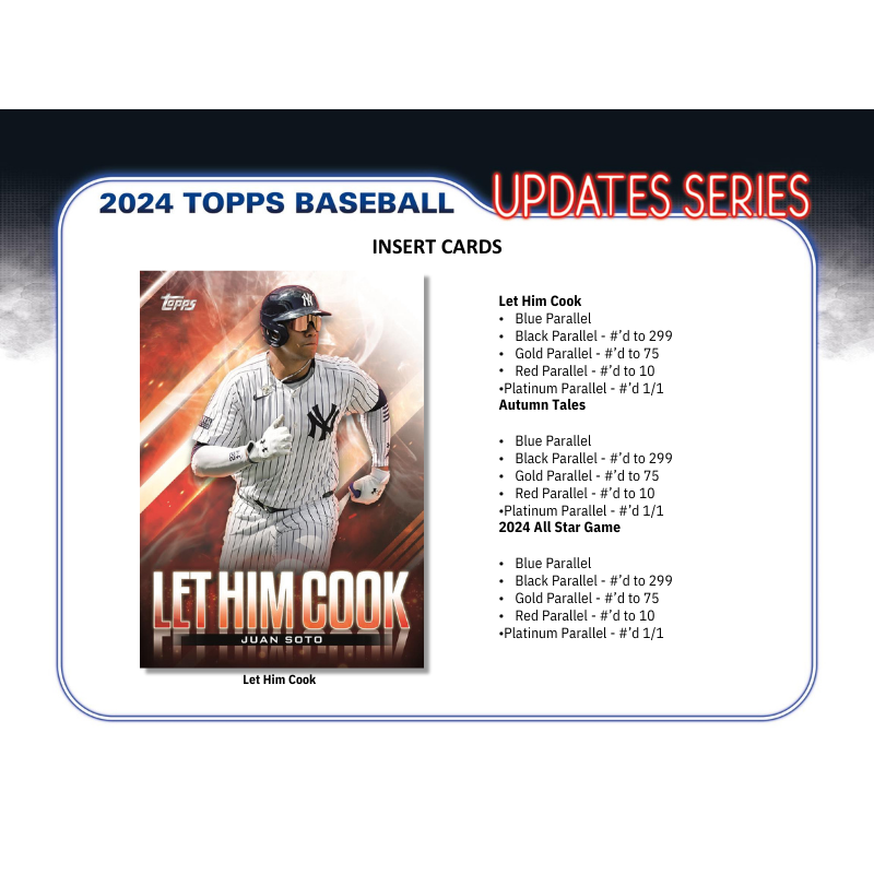 2024 Topps Update Series Baseball Hobby 12 Box Case