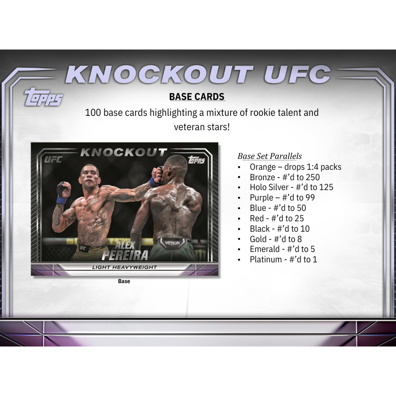 2024 Topps UFC Knockout Hobby 8 Box Case