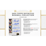 2024 Topps Definitive Baseball Hobby 2 Box Case