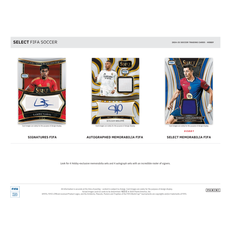 2024/25 Panini Select FIFA Soccer Hobby 12 Box Case