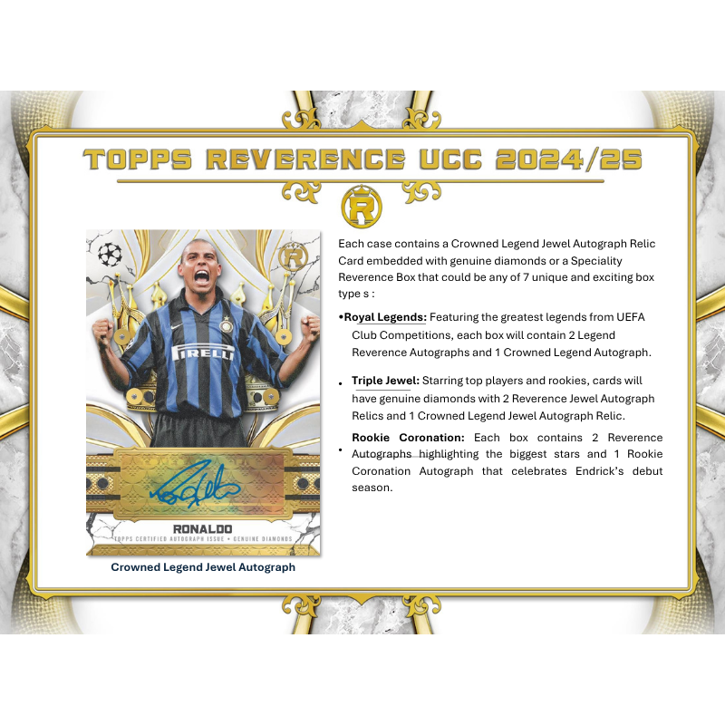 2024/25 Topps Reverence UCC Soccer Hobby Box